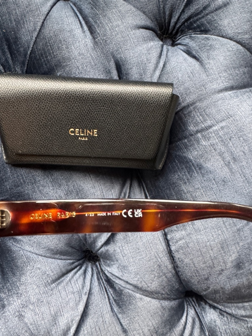 Celine Tortoiseshell Oval Sunglasses - Tortoise Brown - Picture 3 of 6
